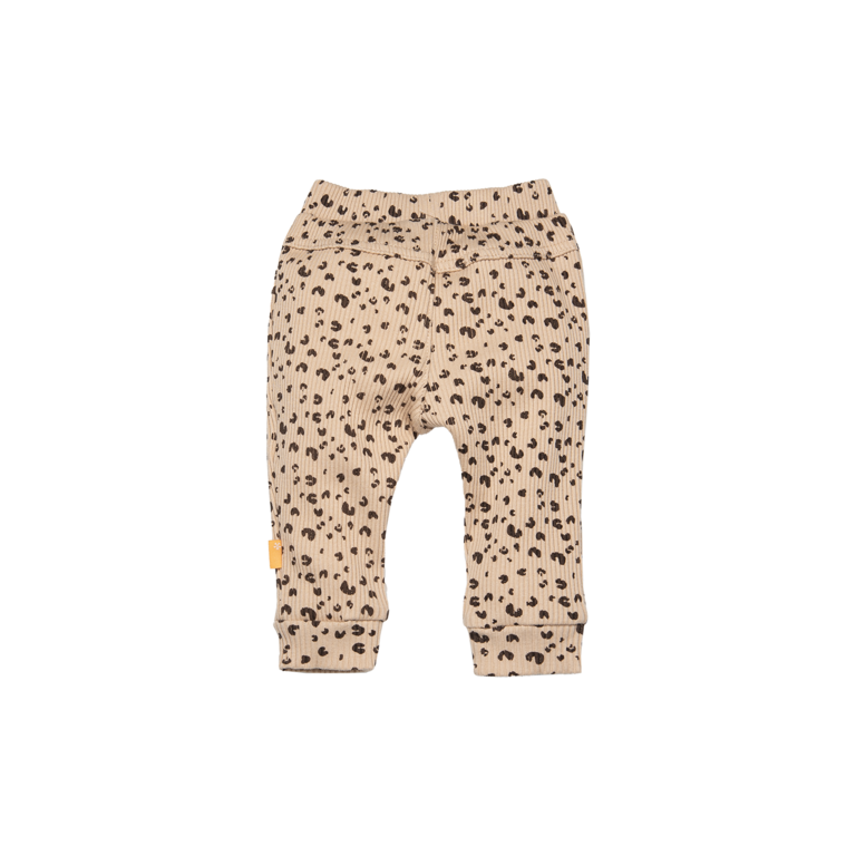 BESS Pants Rib Leopard | Nude