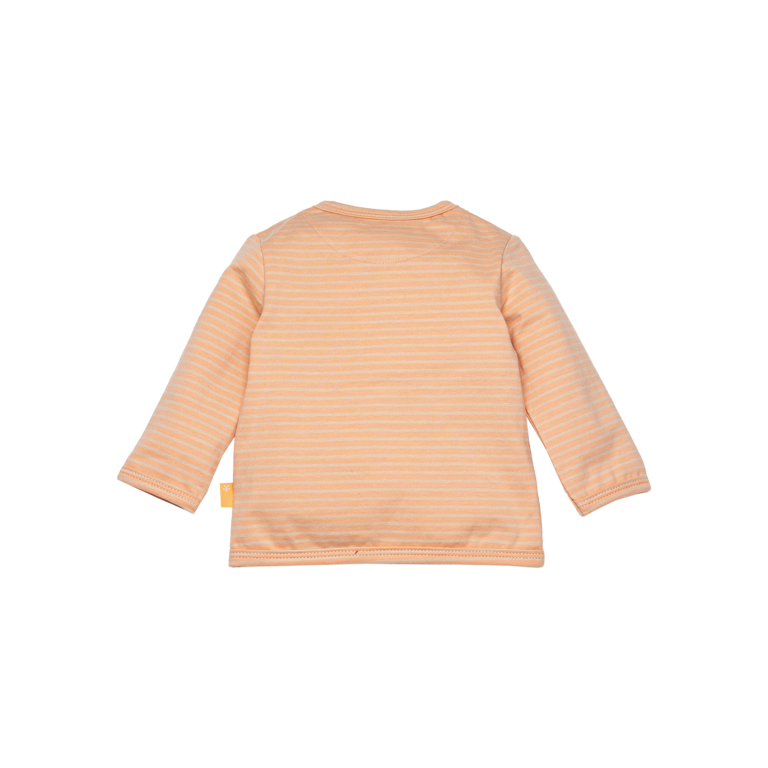 BESS Shirt Henley Striped | Peach