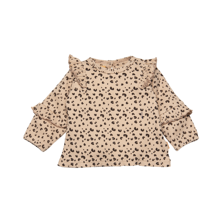 BESS Shirt Rib Leopard | Nude