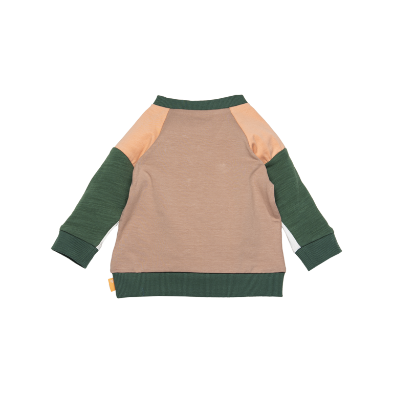 BESS Sweater Colorblock Cool | Taupe