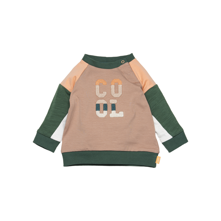 BESS Sweater Colorblock Cool | Taupe