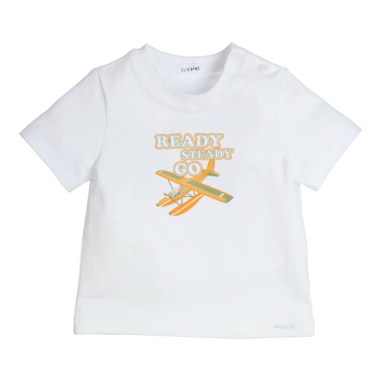 Gymp T-shirt Aerobic Ready Steady Go | White
