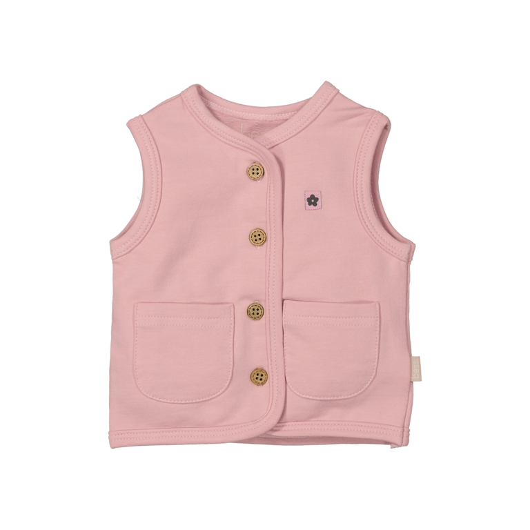 BESS Gilet Sweat Striped | Dusty Rose | 241035-038