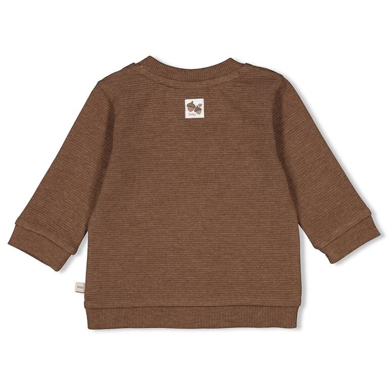 Feetje Sweater rib - Acorn | Bruin melange