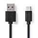 Nedis CCGP60600BK30 USB-kabel 3 m USB 2.0 USB A USB C Zwart Nedis CCGP60600BK30 USB-kabel 3 m USB 2.0 USB A USB C Zwart