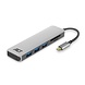 ACT AC7050 3-Poorts USB-C 3.2 Gen1 (USB 3.0) Hub met kaartlezer en PD Pass-Through poort ACT AC7050 3-Poorts USB-C 3.2 Gen1 (USB 3.0) Hub met kaartlezer en PD Pass-Through poort