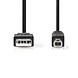 Nedis CCGT60100BK20 USB-kabel 2 m USB 2.0 USB A USB B Zwart Nedis CCGT60100BK20 USB-kabel 2 m USB 2.0 USB A USB B Zwart