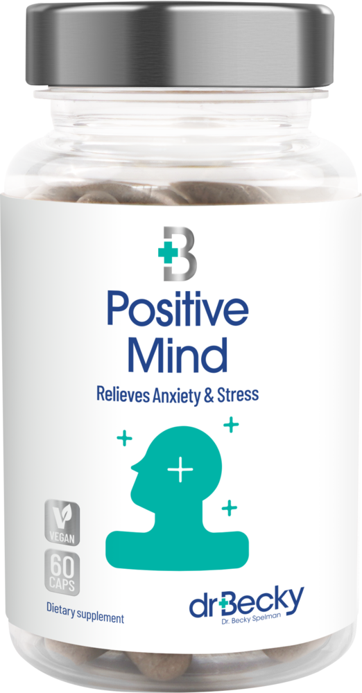 Dr Becky Positive Mind | Formula against Stress and Tension | 60 Vegan capsules Dr Becky Positive Mind | Formula against Stress and Tension | 60 Vegan capsules
