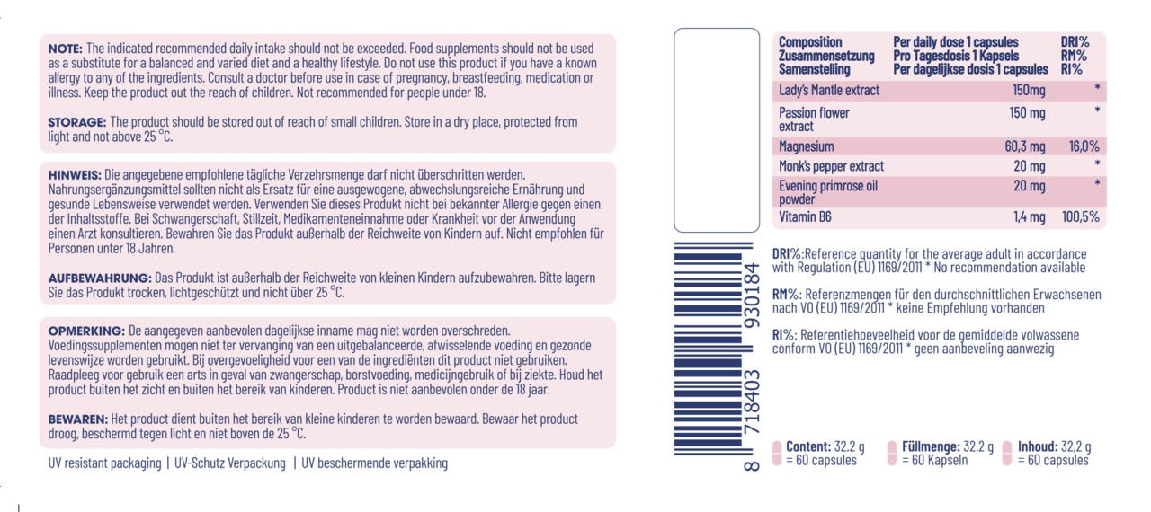 Dr Becky PMS | Premenstrual Formula | 60 Vegan capsules