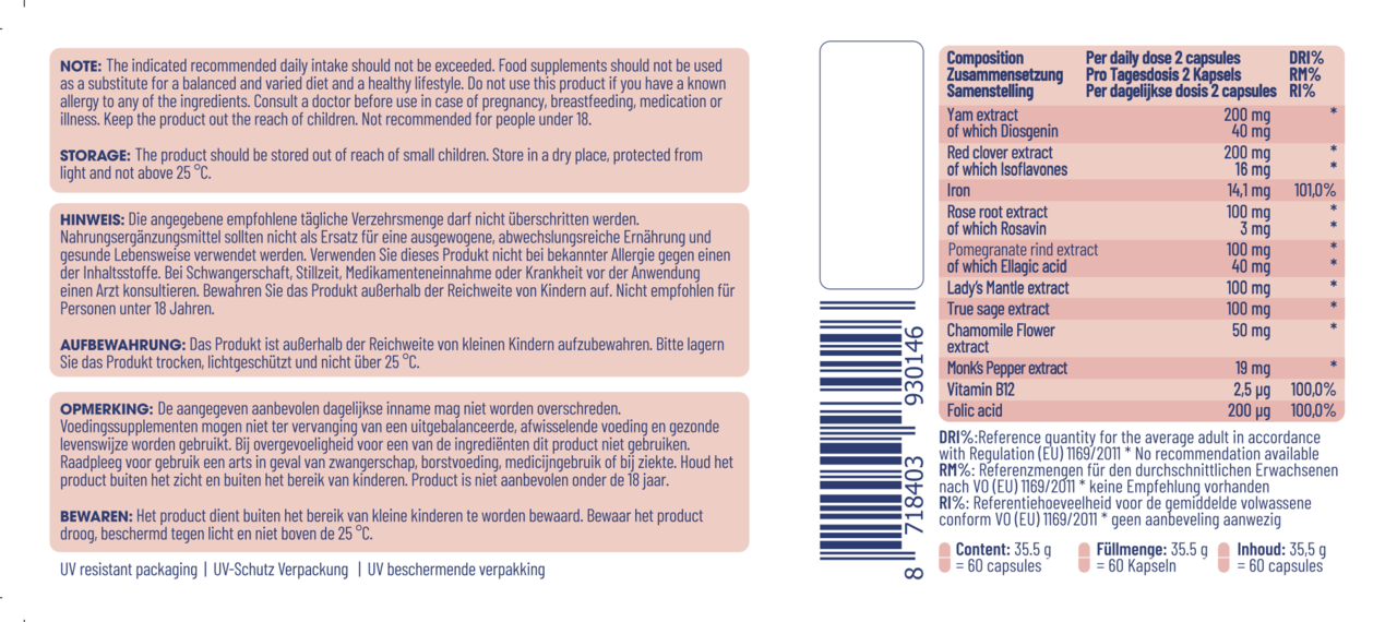 Dr Becky Menopause | Overgang Balans | 60 Vegan capsules