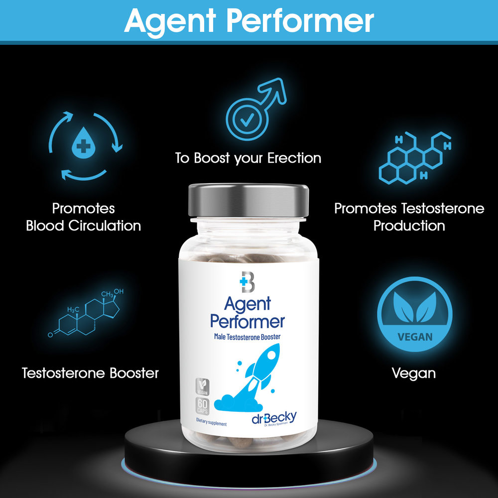 Dr Becky Agent Performer | Libido Man | Ondersteunt erectie | 60 Vegan capsules Dr Becky Agent Performer | Libido Man | Ondersteunt erectie | 60 Vegan capsules