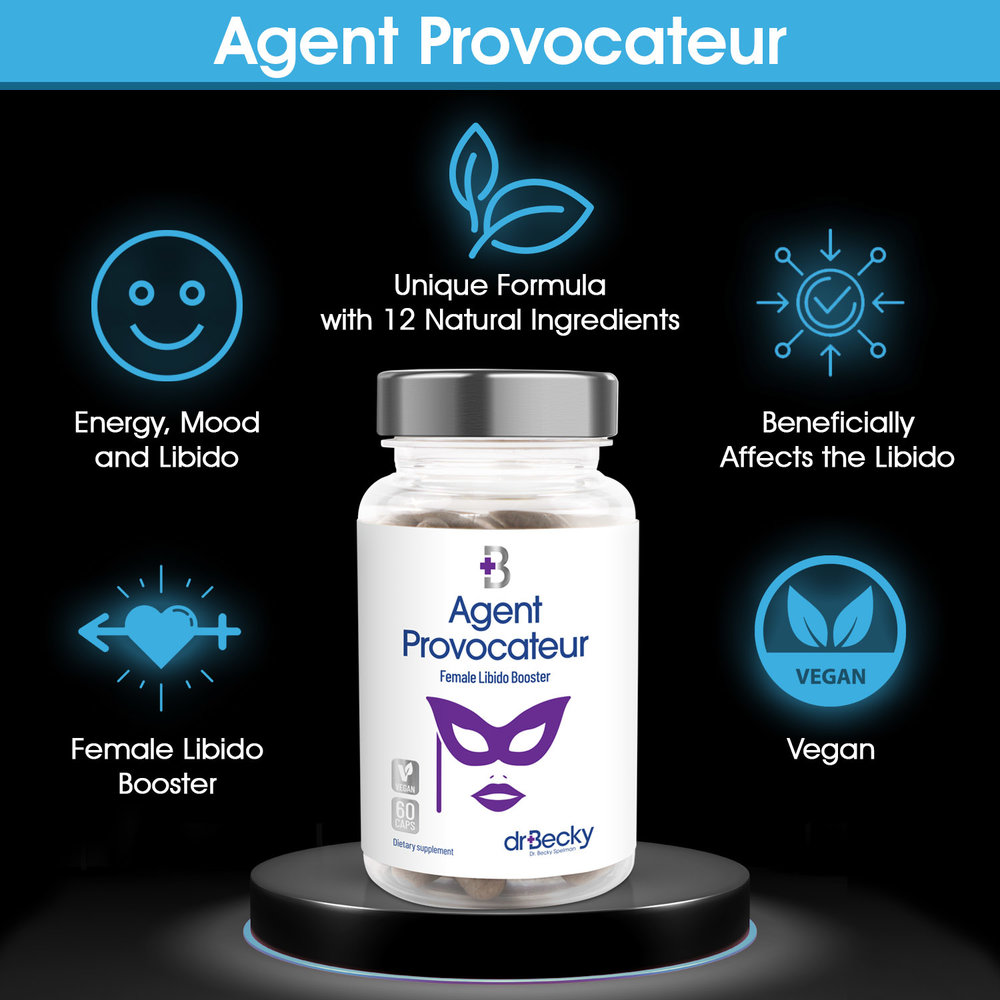 Dr Becky Agent Provocateur | Libido Female | Aphrodisiac | 60 Vegan capsules Dr Becky Agent Provocateur | Libido Female | Aphrodisiac | 60 Vegan capsules