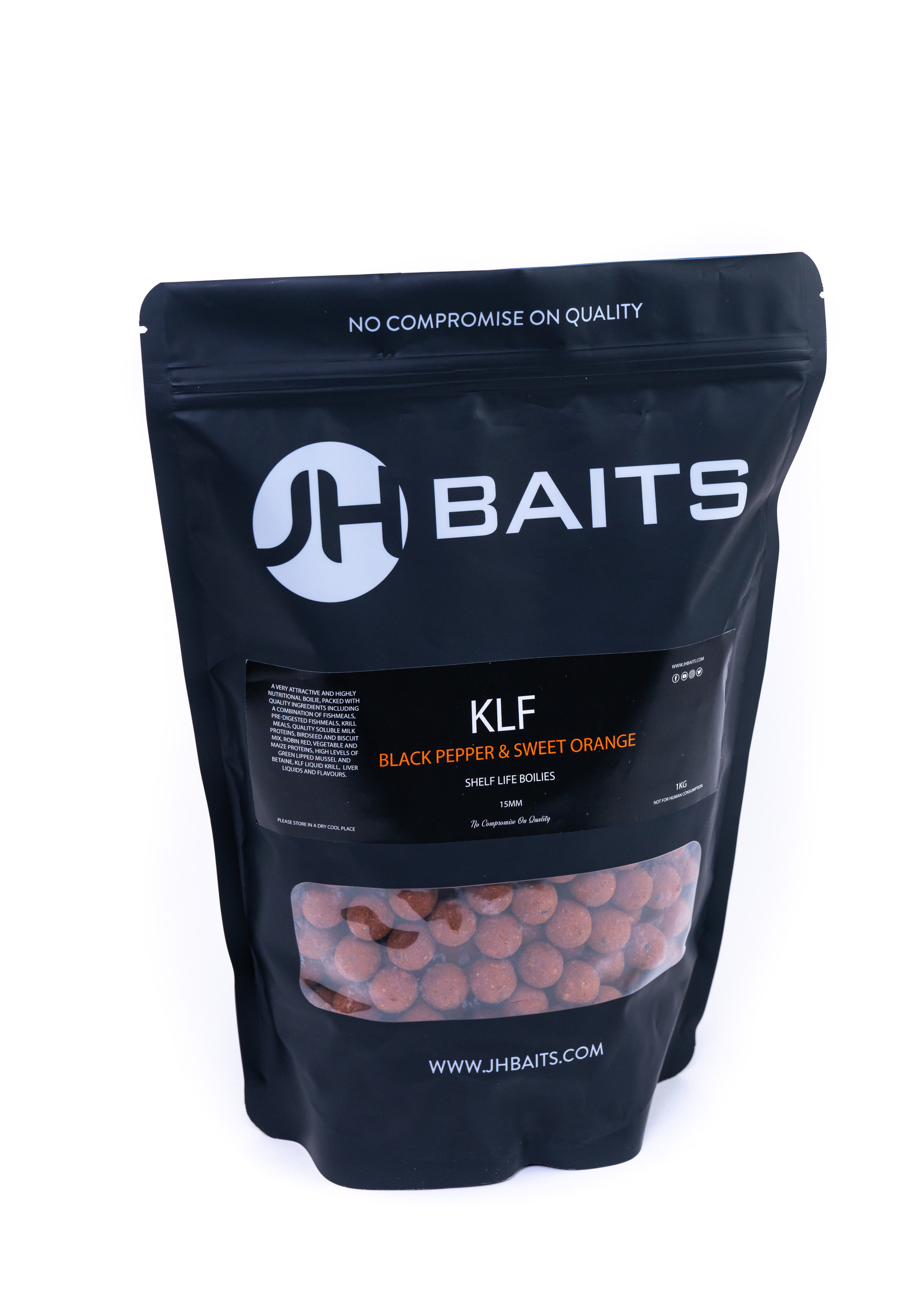 JH Baits Bouillettes  KLF Poivre Noir et Orange Douce
