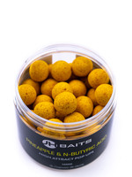 JH Baits Gamme attractive. Pop up jaune ananas/acide butyrique