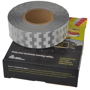 Reflektierendes Band für harte Oberflächen - weiß - pro Meter