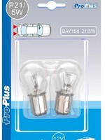 ProPlus 2x Glühbirne Bajonett - 15D - 12V - 21/5 W