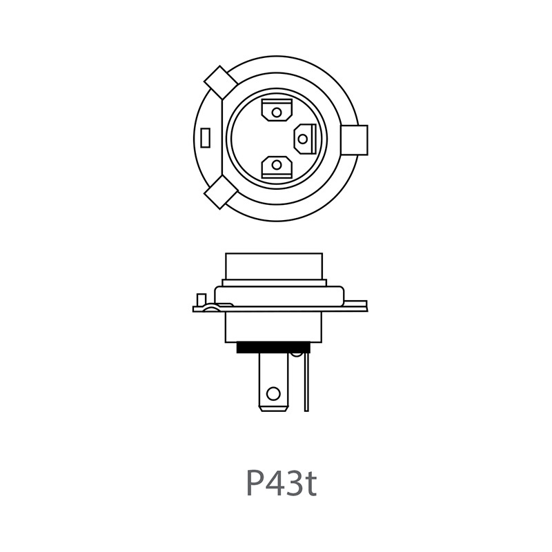 H4 Autolampe 12V 60/55W P43t im Karton