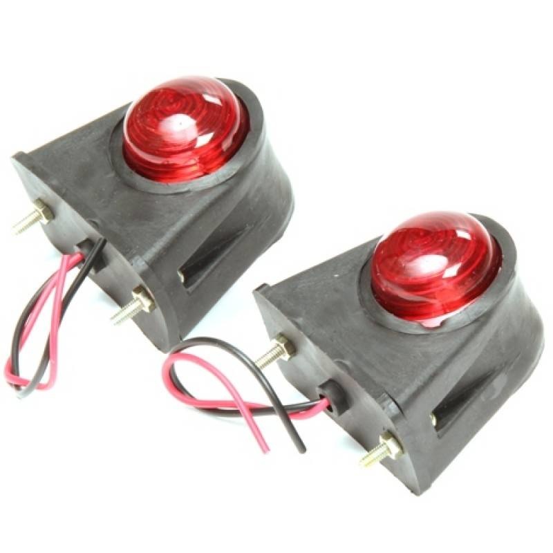 Markierungsleuchte mini 2 Stück rot/weiß