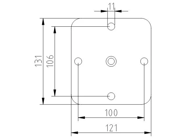 Kippbare Stützradklemme AL-KO 48 mm