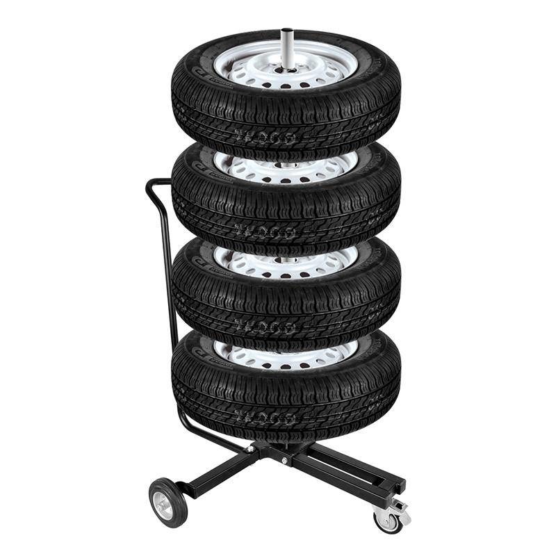 Fahrbarer Felgenbaum mit Griff für 4 Räder