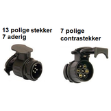 Adapter Anhänger Version 7 auf 13 polig mit Lasche 