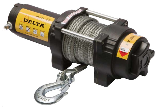 Elektrische Winde 1360 kg - inklusive 10 Meter Stahlseil mit Haken