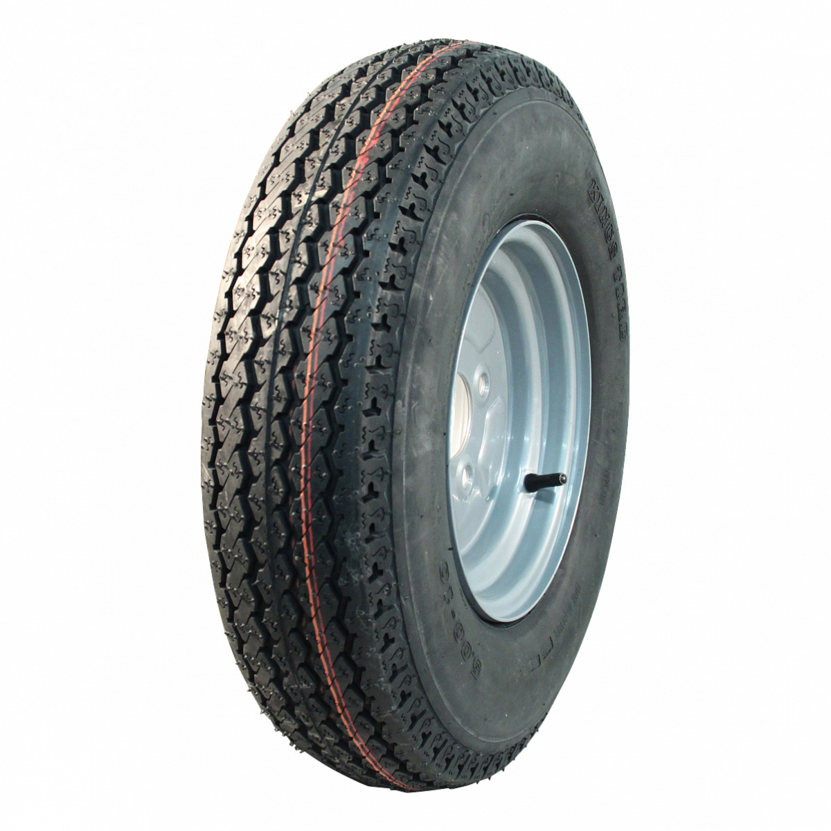Komplettrad - Reifen 4.50-10 + Felge - Französische Teilung: 4x115 - 6PR - Tragfähigkeit 315 kg - Nabendurchmesser 85 mm