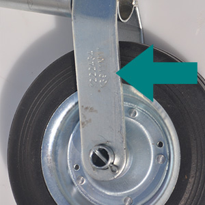 Bugrad Plus Alko, rund Durchmesser 48 mm, extra lang, Stahlfelge mit Luftreifen ( 260 x 85)