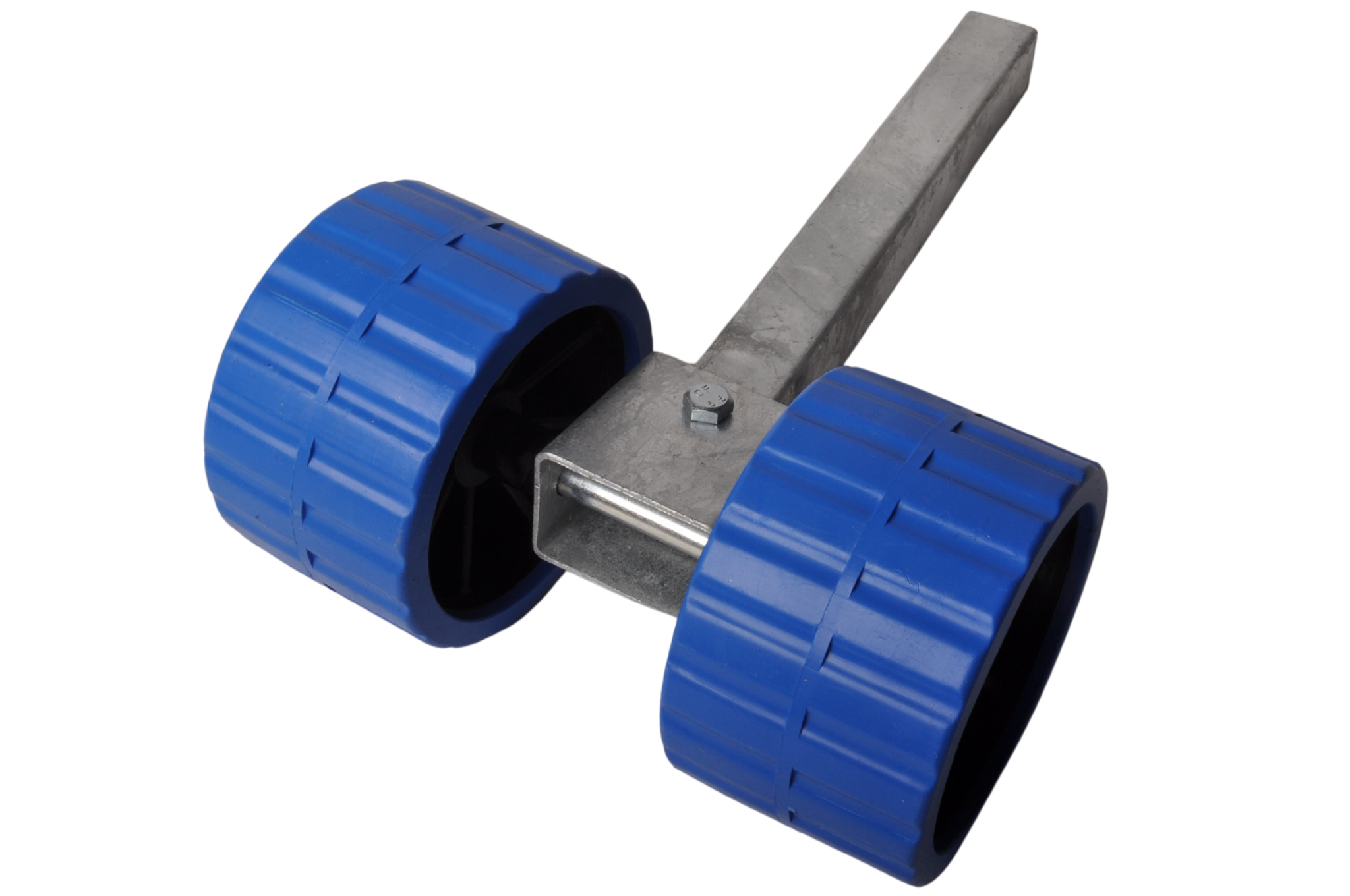 Höhenverstellbarer Bilgenrollensatz blau - 30x30x300 mm - verzinkt