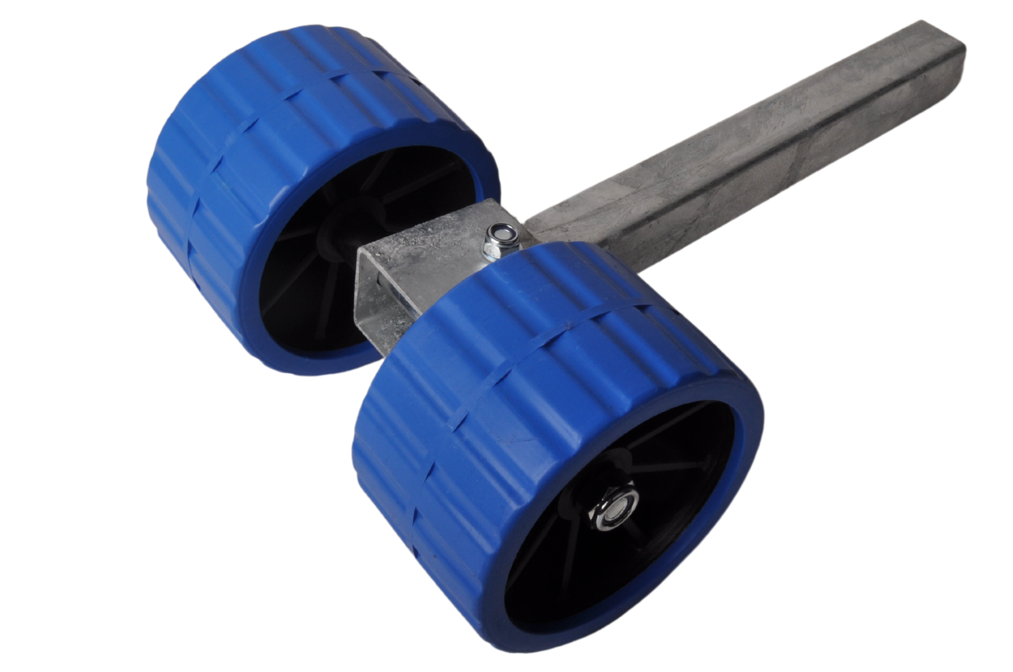 Höhenverstellbarer Bilgenrollensatz blau - 30x30x300 mm - verzinkt