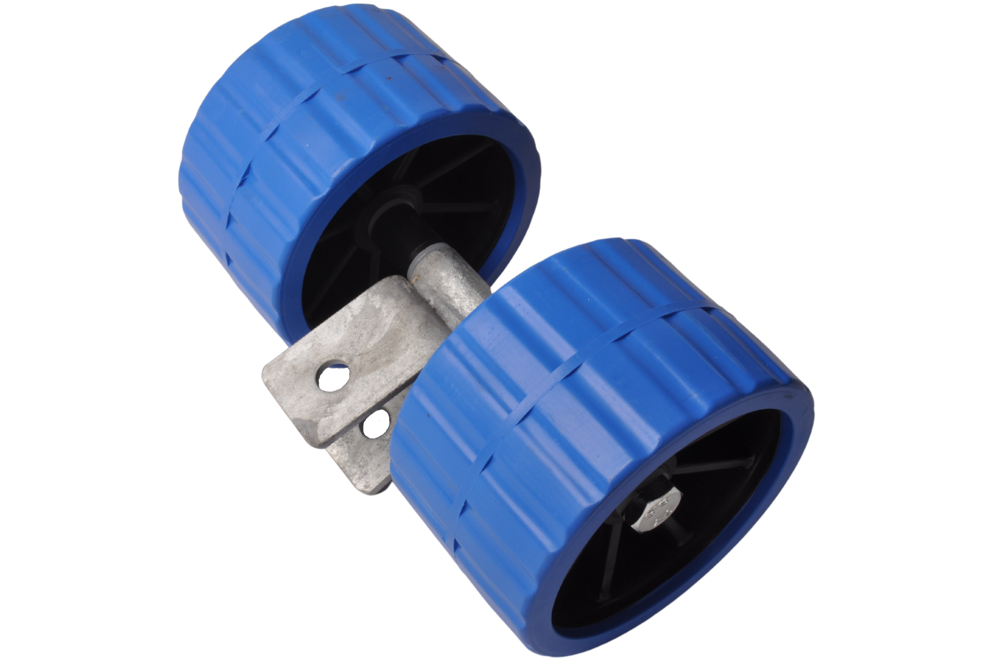 Kunststoffrollensatz - blau - 74x120 mm auf Kippblock 30 mm