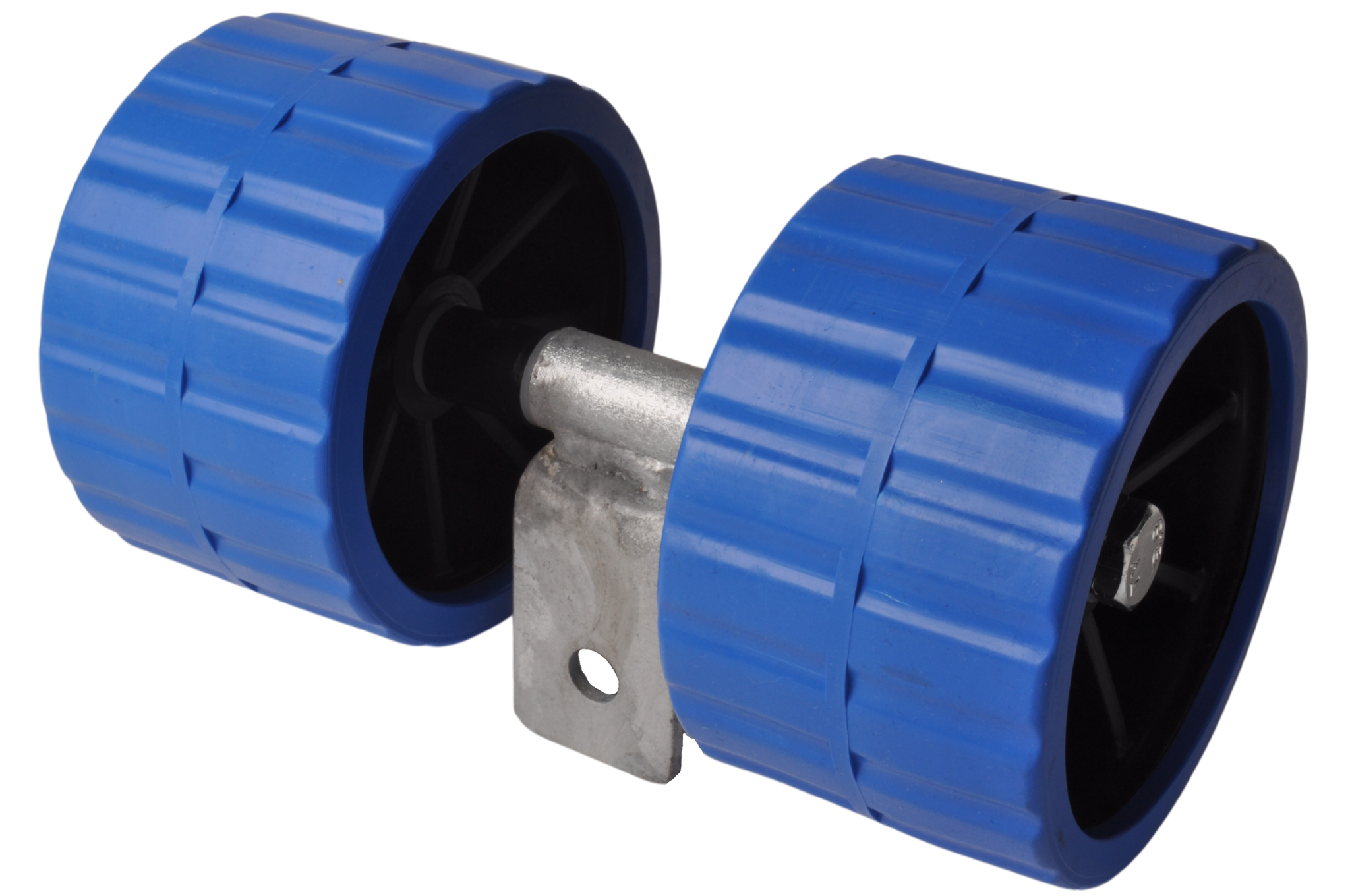 Kunststoffrollensatz - blau - 74x120 mm auf Kippblock 30 mm