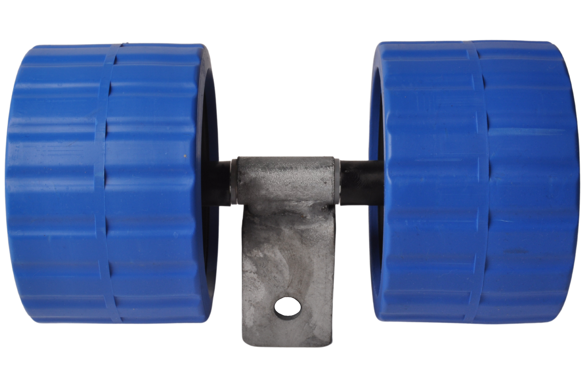 Kunststoffrollensatz - blau - 74x120 mm auf Kippblock 30 mm