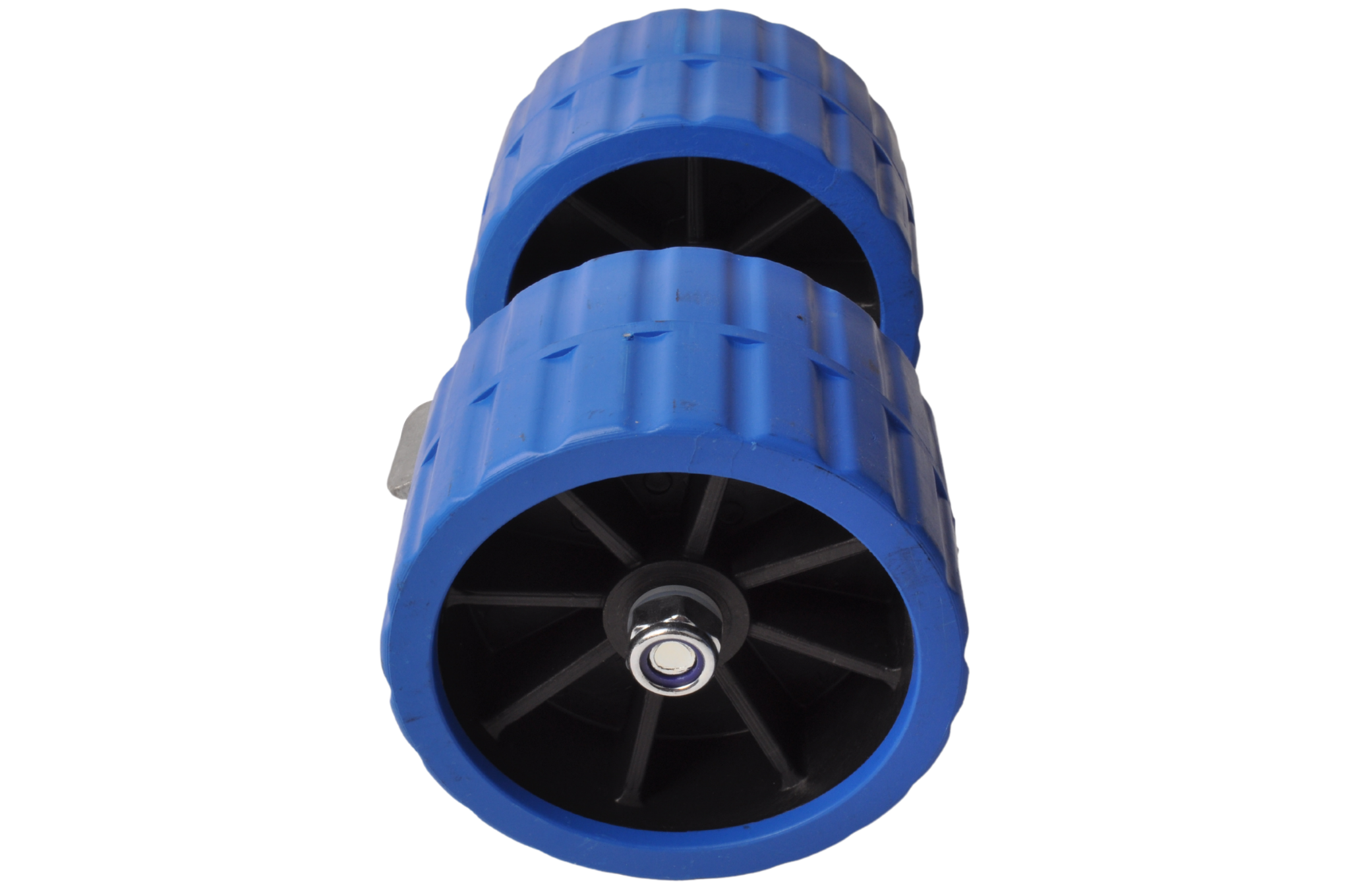 Kunststoffrollensatz - blau - 74x120 mm auf Kippblock 30 mm