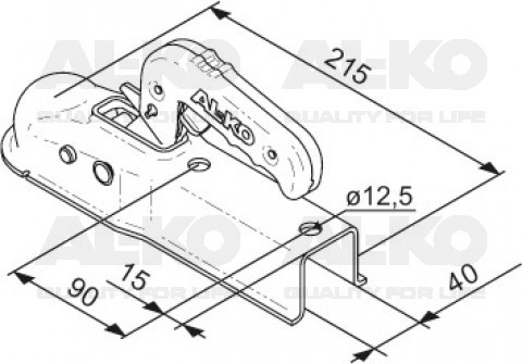 AL-KO AK7-I - Hülse 40 mm - 750 kg - ungebremste Kupplung
