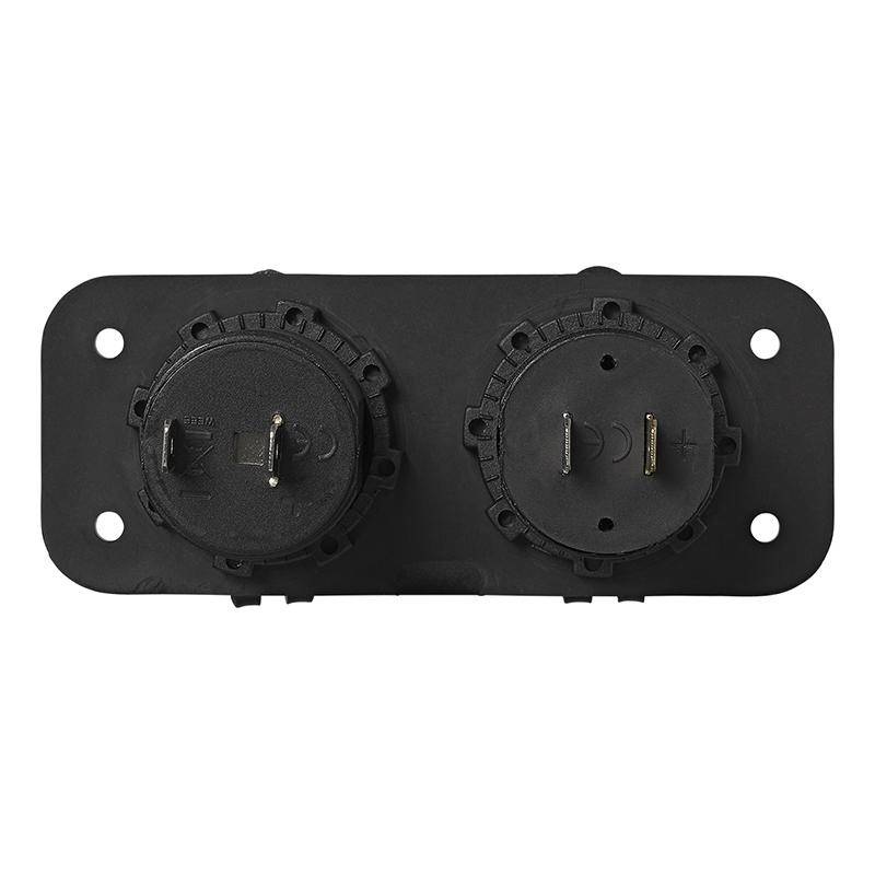 Einbausatz - DIN-Steckdose + 2x USB-Anschluss 2x2100mA
