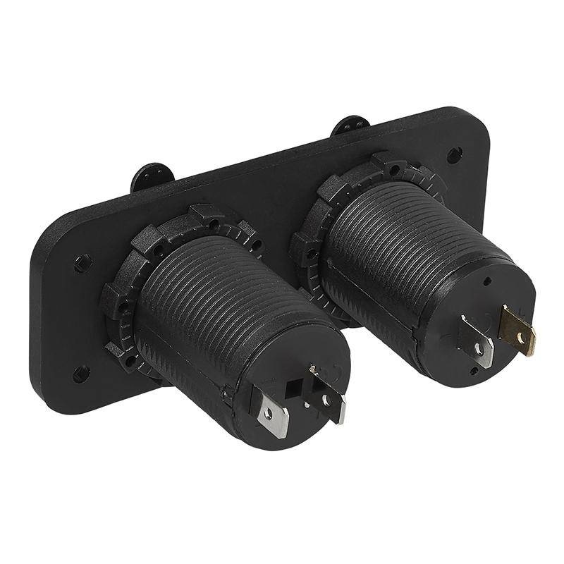 Einbausatz - DIN-Steckdose + 2x USB-Anschluss 2x2100mA