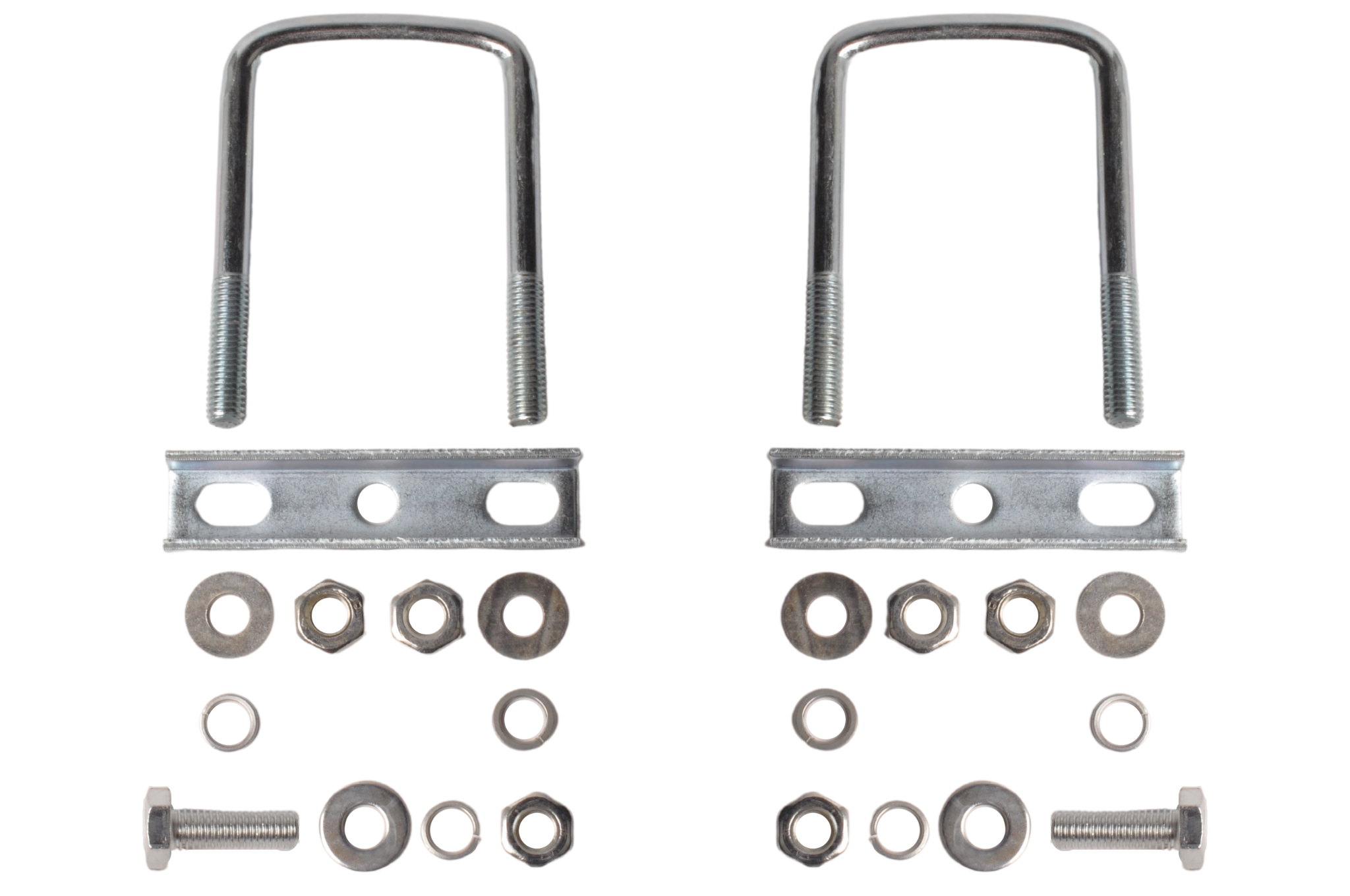Deichselklemmen für Stützradklemme Vierkant (48 mm) für Rohr 60 mm ( 2 Stück)