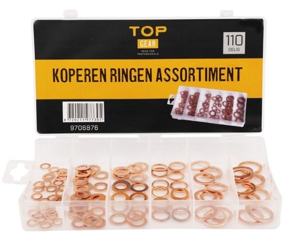 Sortiment Unterlegscheiben Kupfer 110-teilig