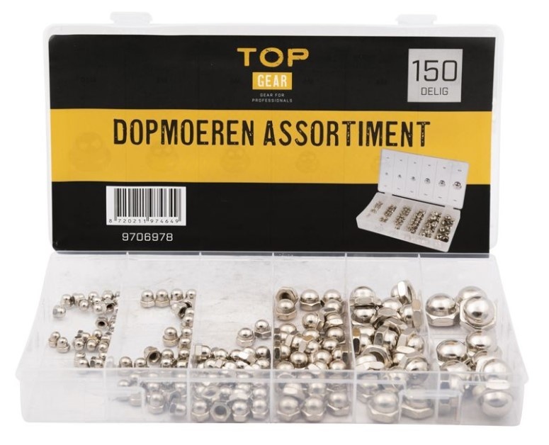 Hutmuttern Sortiment 150-teilig