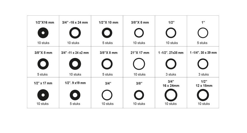 Dichtungsring 1,5 mm x Ø 14 mm x Ø 21 mm 4 Stück