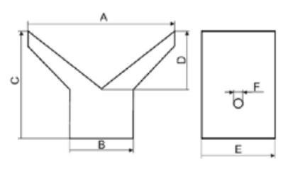 Bugstütze Blau PVC 36x115x90 mm