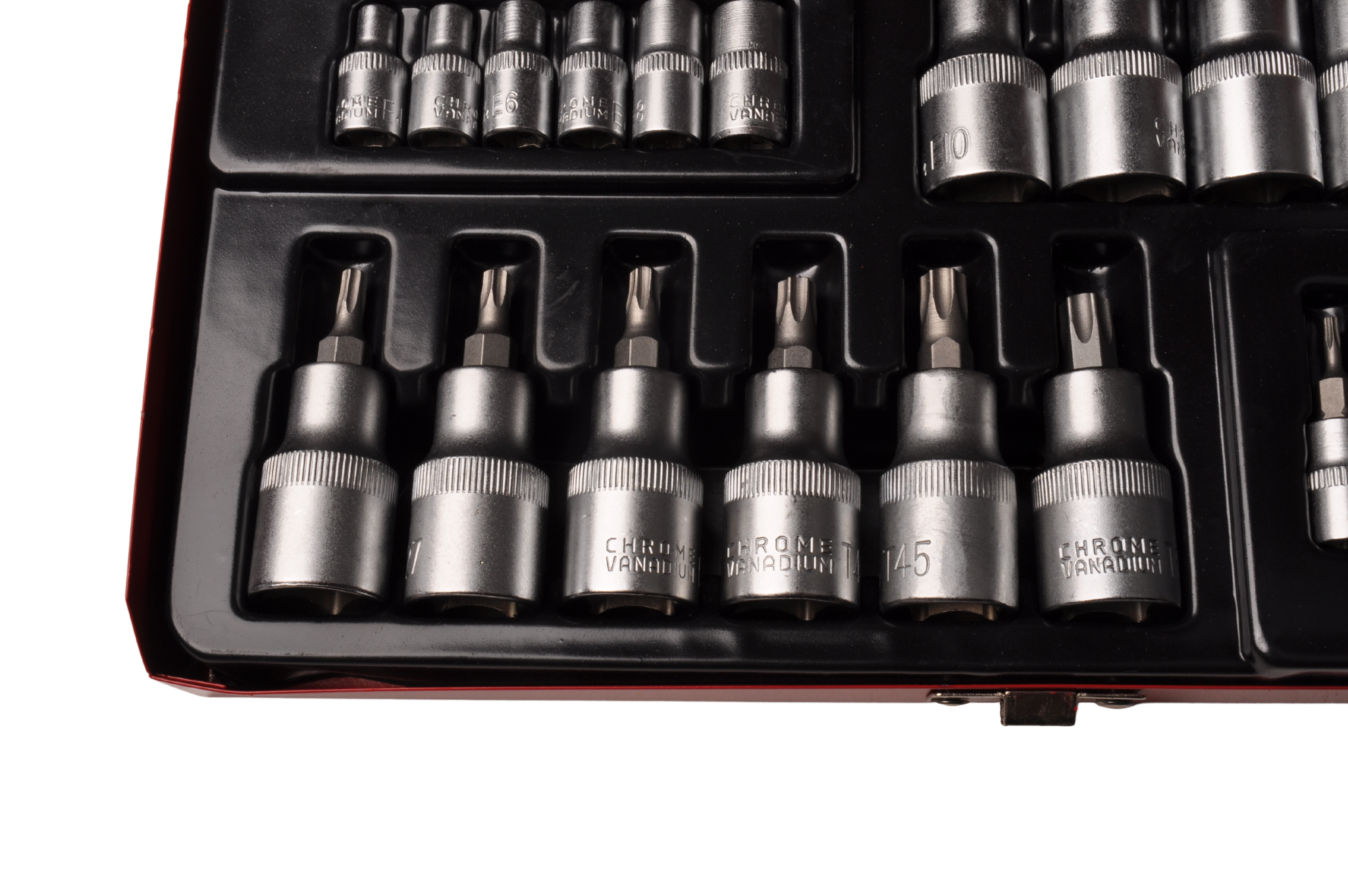 Steckschlüssel + Bitsatz 1/4 1/2 Torx - in Metallbox - Chrom-Vanadium Qualität