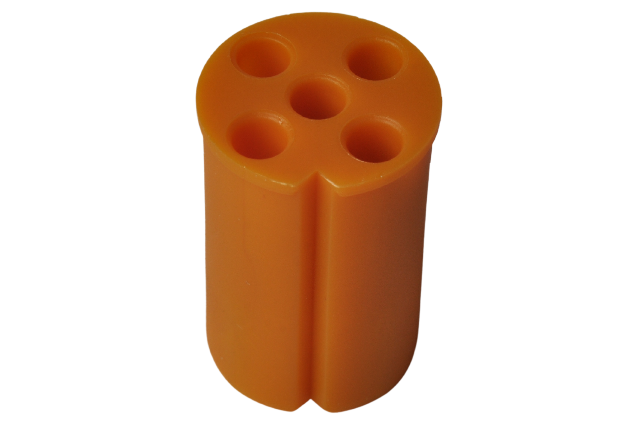Aspock-Stecker links - 5 Stifte/Draht - gelb