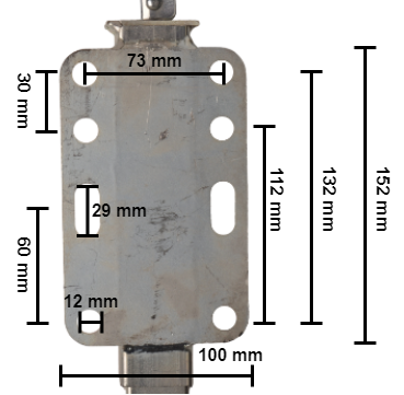 Kielstütze verstellbar für Boot Seitenstütze 25 > 42 cm
