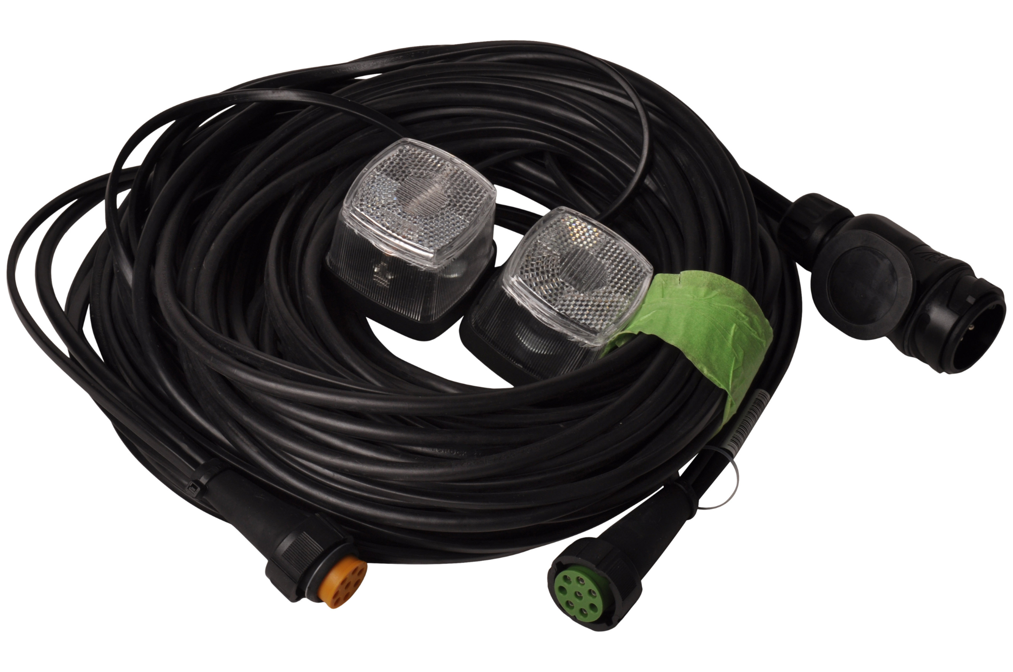 Aspöck Hauptkabel - 8,4 Meter lang - 13-polig - mit 8-poligen Steckern - inklusive vormontierter Umrisssleuchten - Plug&Play