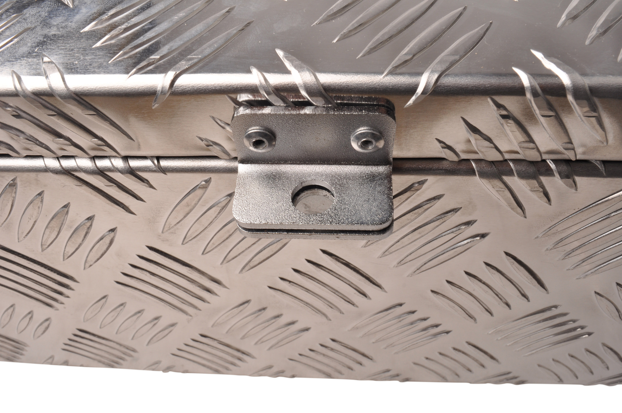 Riffelblech-Aluminium-Pinnenkasten/Werkzeugkasten mit Griffen 760x300x235 mm - enthält