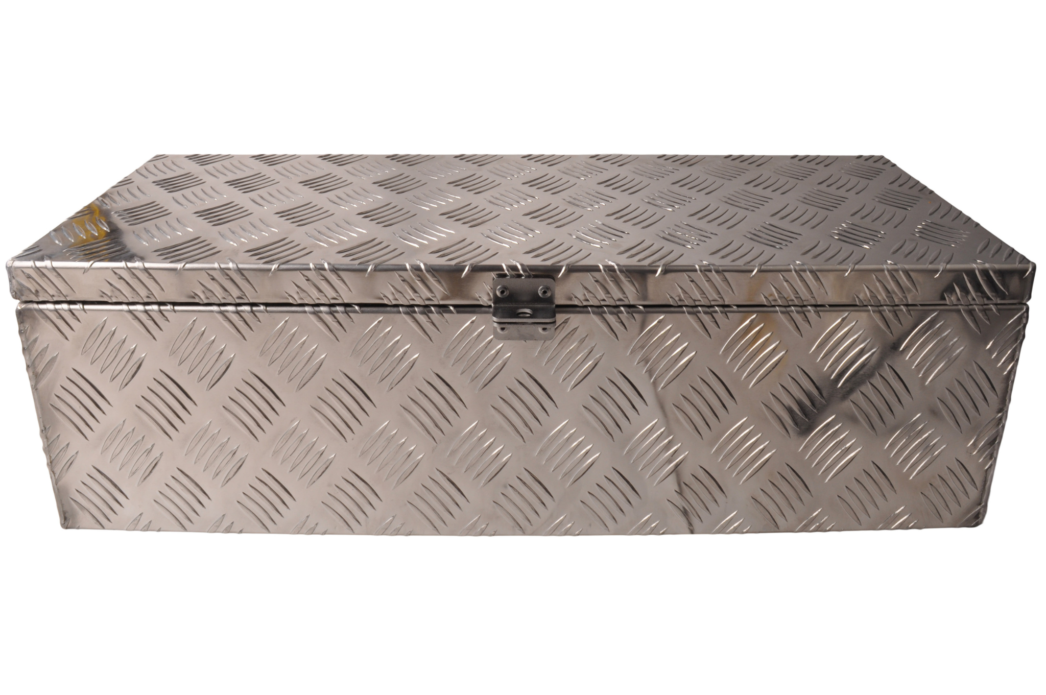 Riffelblech-Aluminium-Pinnenkasten/Werkzeugkasten mit Griffen 760x300x235 mm - enthält