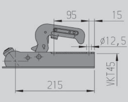 AL-KO AK7-G - Hülse 45 mm - 750 kg - ungebremste Kupplung