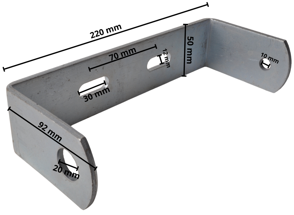 Halterung für Kielrolle 200x85 mm